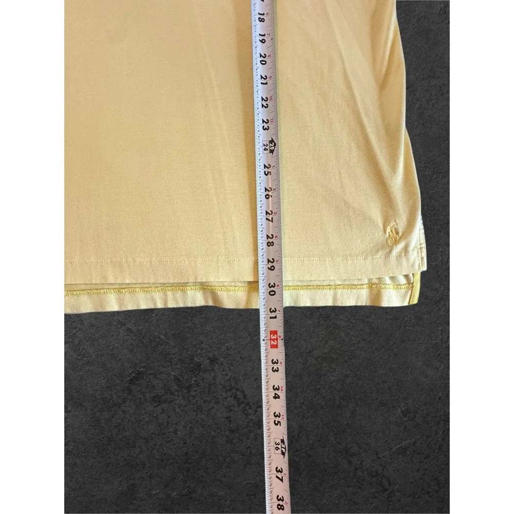 Polo Golf Ralph Lauren Shirt Mens Large Yellow Pima Cotton Pocket Polo